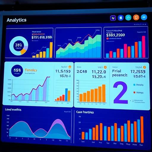 Analytics dashboard showing the results of a digital marketing campaign for a travel agency, with data visualizations and charts.