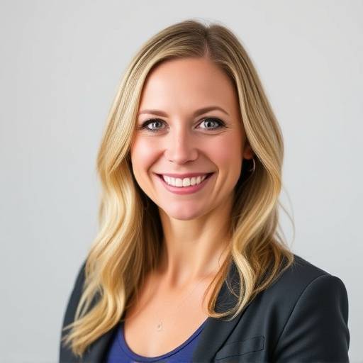Headshot of Emily Roberts, CEO of Synergy Fitness Studio, smiling confidently.