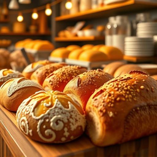 Screenshot of a commercial video for a local bakery, showcasing their artisan bread and pastries.
